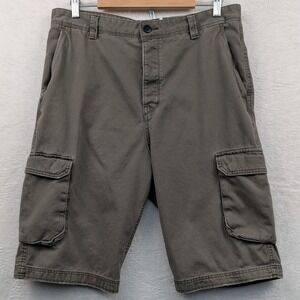 H&M Divided Cargo Shorts Men's 36 Olive Green 13" Relaxed Utility Streetwear